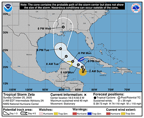guadalu41riolag's tweet photo. #DT28 evoluciona a la TT #Zeta
Estacionada!
Vientos con fuerza de TT hasta 130 km a partir del centro.
En la trayectoria pronosticada Río Lagartos podría tener vientos con fuerza de Tormenta Tropical el Lunes durante el día. https://t.co/refgjKIFbS