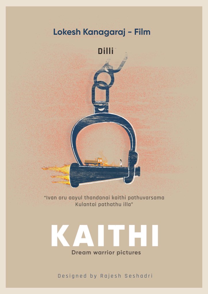 rajeshseshadr's tweet photo. #1YearOfKaithi #Minimaldesign Great Movie ,great acting #Karthi #Villan #Kaithi acting vera level @iam_arjundas hats off dir @Dir_Lokesh @SamCSmusic @prabhu_sr @DreamWarriorpic #ANBU #dilli #arjundas @Cinemarasigan19 @ashdoms #dilliwillbeback #Kollywood #tamilmovie @cinemaraasa https://t.co/nb7BvtWCZk