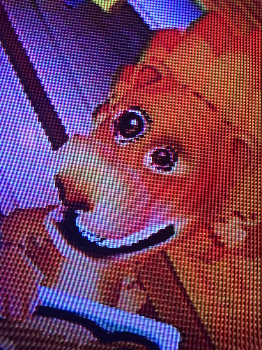 Talicka's tweet photo. WHAT FIVE NIGHTS AT FREDDY’S ANIMATRONIC NIGHTMARE FUEL IS THIS?! #imaginepartybabyz #wiiextralife https://t.co/zuV5Z3cStc