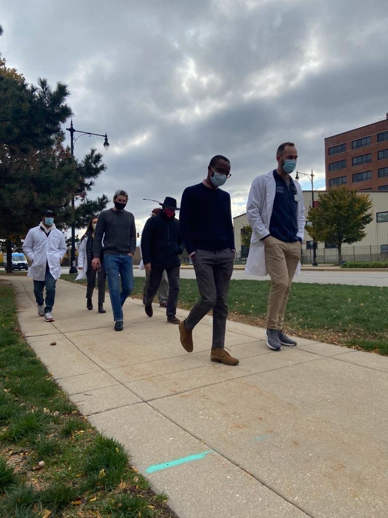 RushDISC's tweet photo. #blacklivesmatter solidarity walk with #rushsurgery residents, attendings and PD.

Dismantling #systemicracism in #medicine and our community will require a focused, persistent and collaborative action. And we’re here for that. https://t.co/rx1kRJCORl