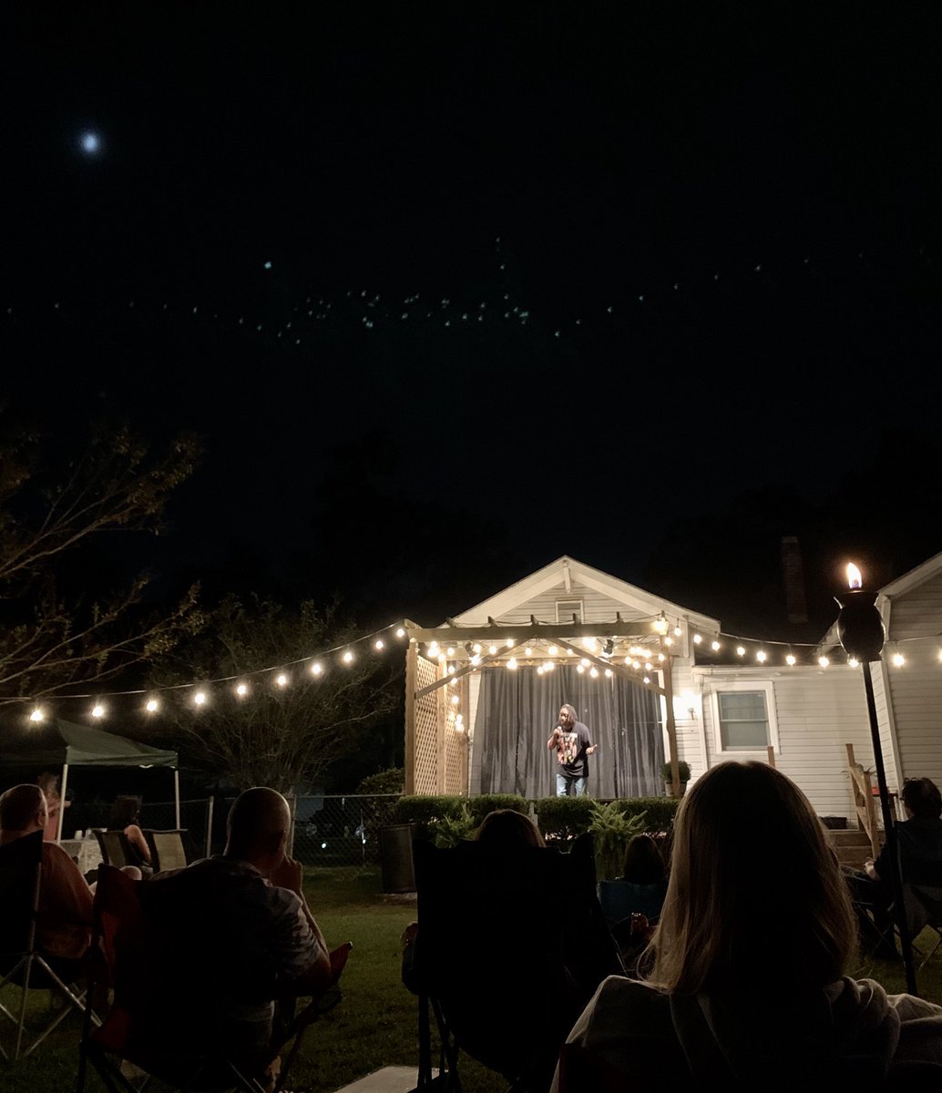 kateshellnutt's tweet photo. First live comedy in pandemic times (socially distanced backyard show) 🎤 https://t.co/x6w2WSIVav
