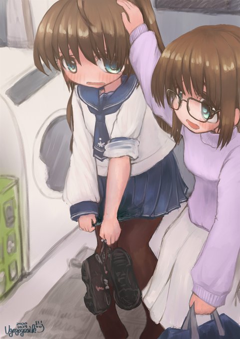 skebにてリクエスト頂きました、帰り道おもらしちゃんのつづきのつづきです。
あとしまつ。ぬぎぬぎ。
めがねはよいぞ…!
1まいめ2まいめ。 