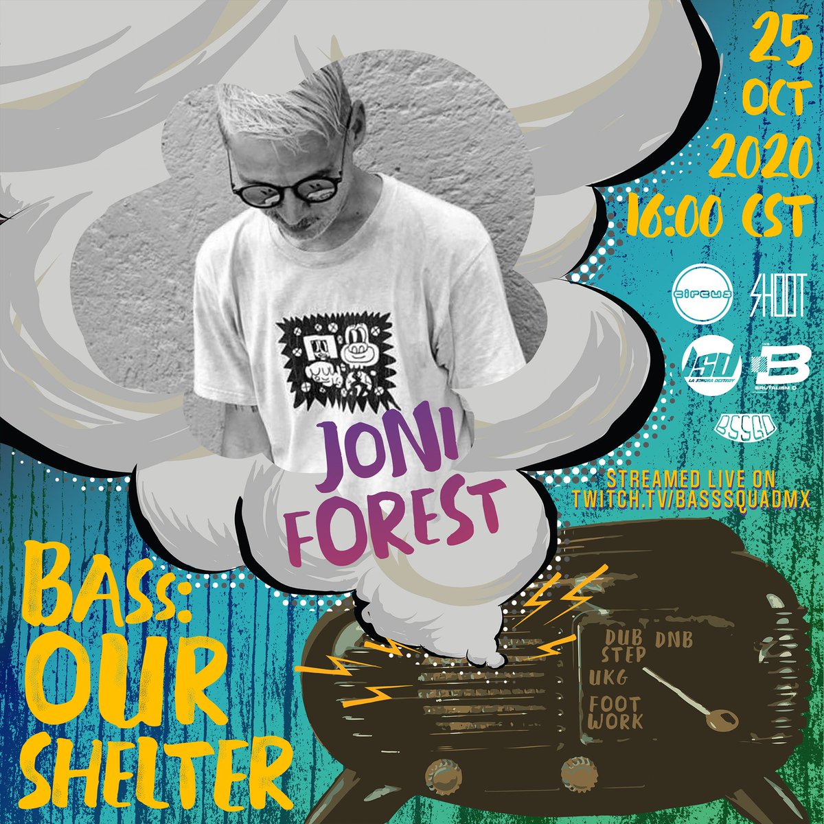 BassSquadMX's tweet photo. En estos momentos Joni Forest, está dando inicio con su sesión cargada de moombah, vaporware,  jungle brincando al house y regresando al juke.
Toda la acción sin interrupciones por twitch: https://t.co/J8cKKYsp8s https://t.co/wcHff3nZ3Z