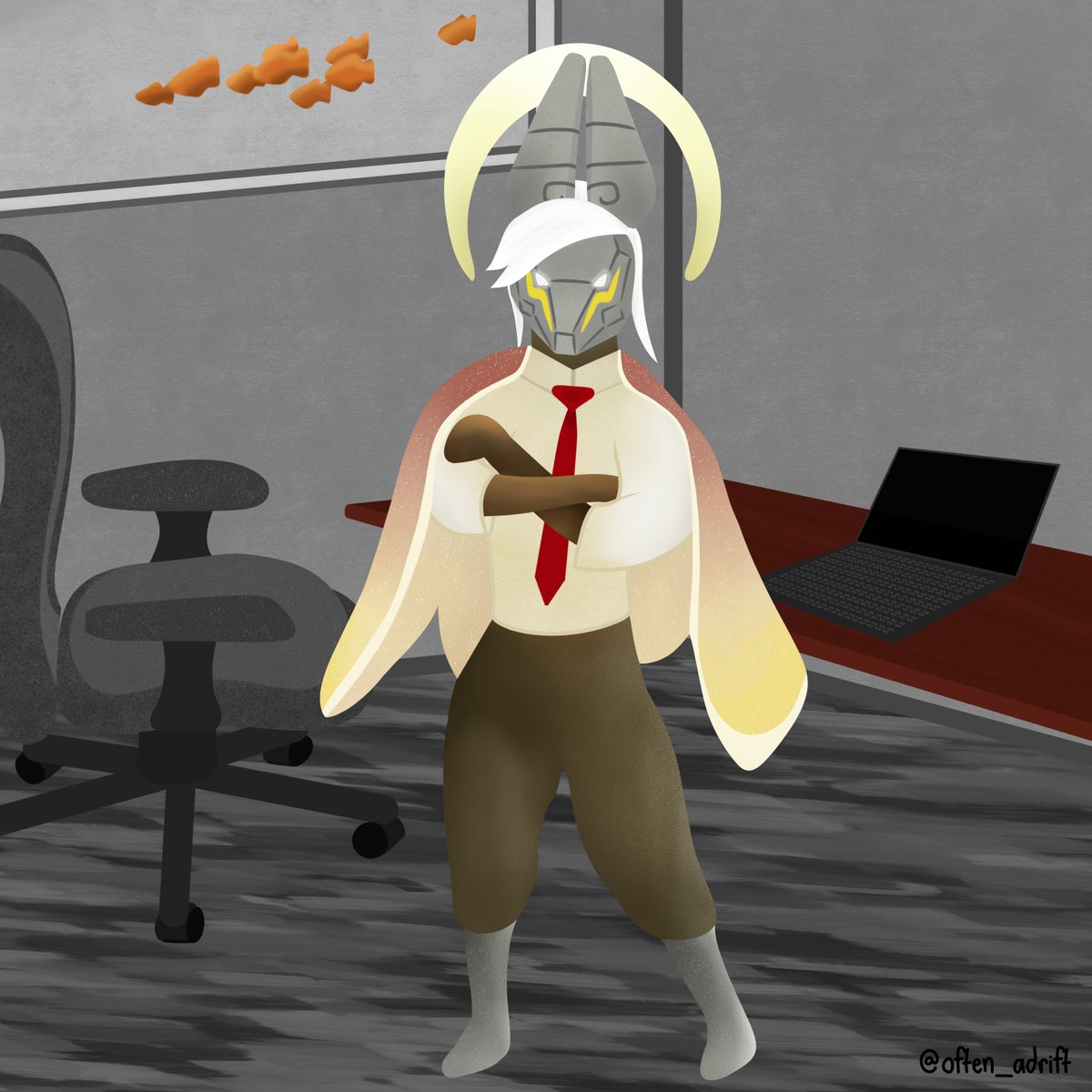 often_adrift's tweet photo. #skytober day 24 - #office

#krita #digitalart #sky #thatskygame #fanart #thatskygamefanart #skytober2020 #business #anubis https://t.co/qQ0of2mpbd