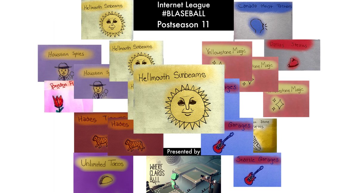 Stare into the Sun! Congratulations to your NEW Internet Series Champion HELLMOUTH SUNBEAMS!

Thank you for watching Internet League #Blaseball Season 11, presented by <a href="/wherecardsfall/">Where Cards Fall</a>!

See you at the Election tomorrow! Don’t forget to #vote🩸⚾️
