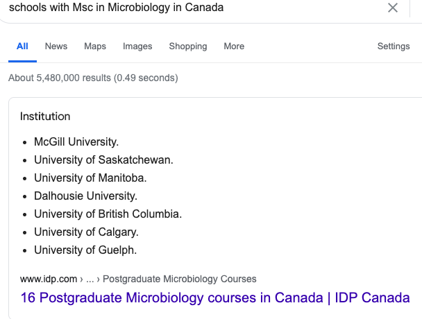 I receive a lot of DM daily on how to go about scholarships and schools.Guess what? It's very simple1. Search for your course of study on google in the country of choice, e.g schools with Msc in Microbiology in Canada/Germany