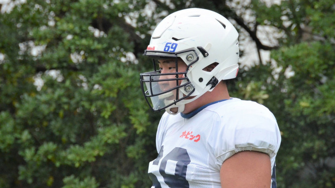 obicseagulls's tweet photo. 【選手紹介:OL編-7/13】
#OL69 #髙田望史 #ノンチャン #白鴎大学出身 #サイズと性格が魅力のダイヤの原石
#オービックシーガルズ #obicseagulls #アメフト #Xリーグ https://t.co/UO5YwRGRLW