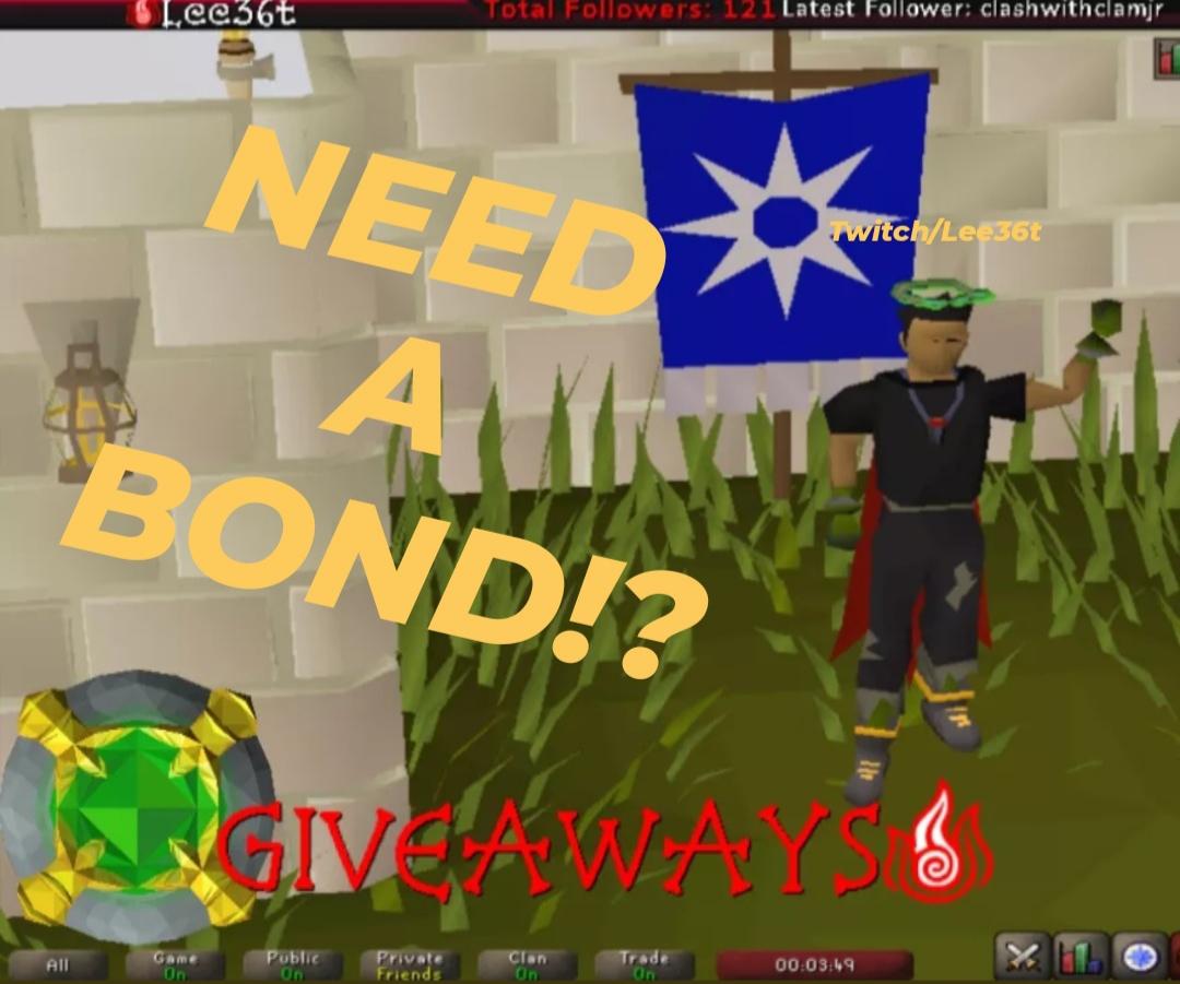 LaDrakeford's tweet photo. Follow Lee36t on Twitch for Bonds!
POG stream fella's, join! 
#giveaways #giveaway #twitch #osrs #runescape #oldschoolrunescape https://t.co/5oiwbiHOvQ