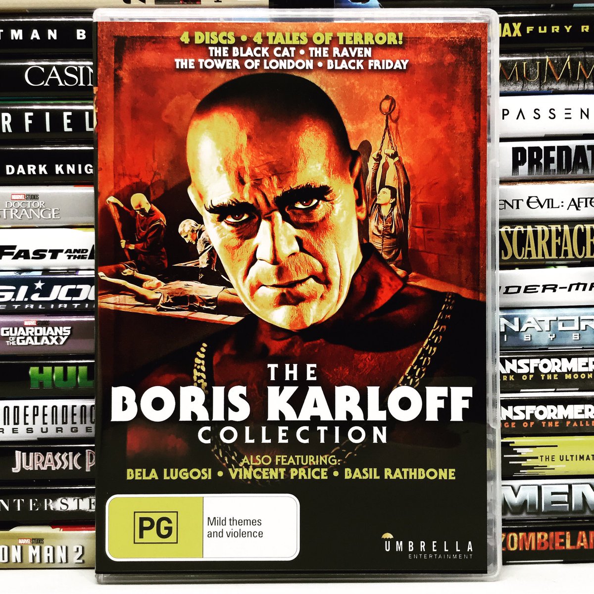 walkdenent's tweet photo. #Movie: The Boris Karloff Collection - 4 Discs, 4 Tales of Terror!
Watch It: #DVD
Cast: #BorisKarloff, #BelaLugosi,#LesterMatthews, #VincentPrice, & #SpencerCharters
Distribution: @UmbrellaEnt #umbrellaentertainment
#blackfriday #classiccinema #horror #classic #films https://t.co/9dRvIopUHb