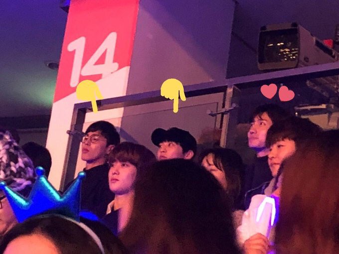 18) minseok attended a suju concert with tvxq and of course he sits between them. of course and! and!! cm literally was there with yh but tvxq official ig account had to post this photo with minseok in it