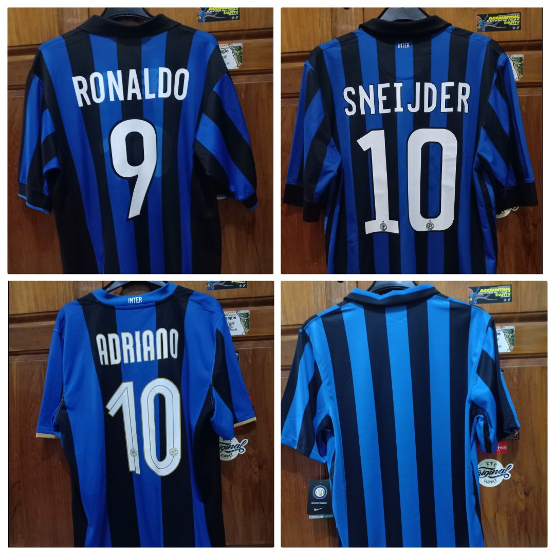 AlmauludyR's tweet photo. #jersey4sale inter
1. Season 1998/1999 size M 
nns RONALDO 9 remake, patch remake
2. Season 2008/2009 size L 
nns ADRIANO 10 remake
3. Season 2011/2012 size M
nns SNEIJDER remake
4. Season 2015/2016 size S bnwt
Harga 450-500 (nego)
WA: 082232379122
@Jerseyforum
@jerseymalang_ https://t.co/TYHkWduriK