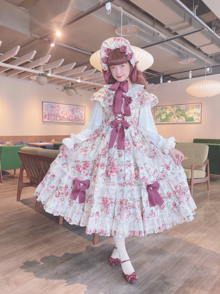ロザリーケープ付きジャンバースカート新品アンティークラベンダー通常