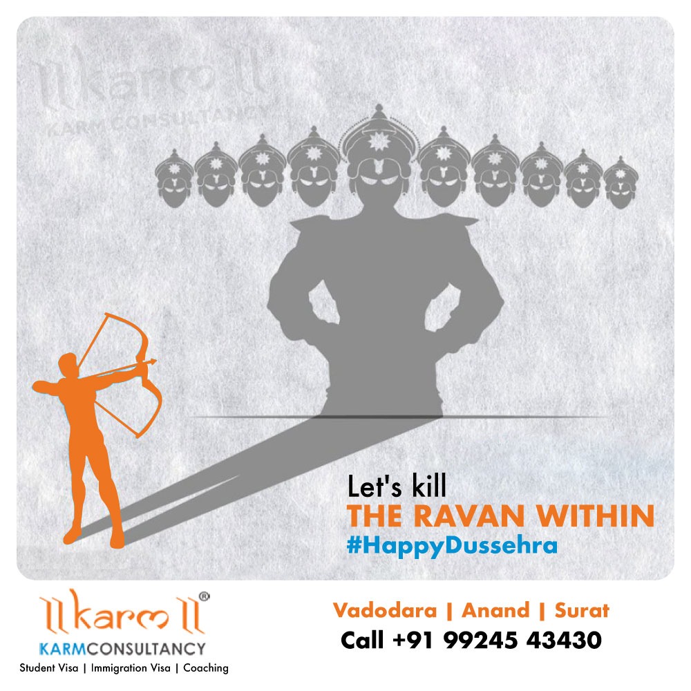 KarmConsultancy's tweet photo. May your life take a new turn this Dussehra. And all your worries and sorrows get burned with the effigy of the Ravana!
HAPPY DUSSEHRA!
#KarmConsultancy #VisaConsultancy in #Vadodara #Anand #Surat &amp; we are fully trained #BritishCouncil
Contact us today on 09924543430 https://t.co/v7aIcZgndf