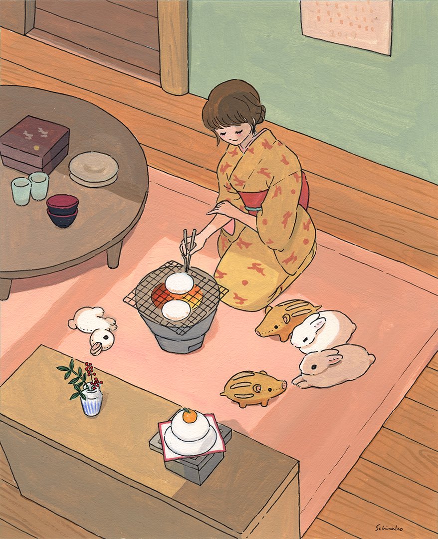 「日本のうさぎさん 」|Schinako Moriyama🐇illustratorのイラスト