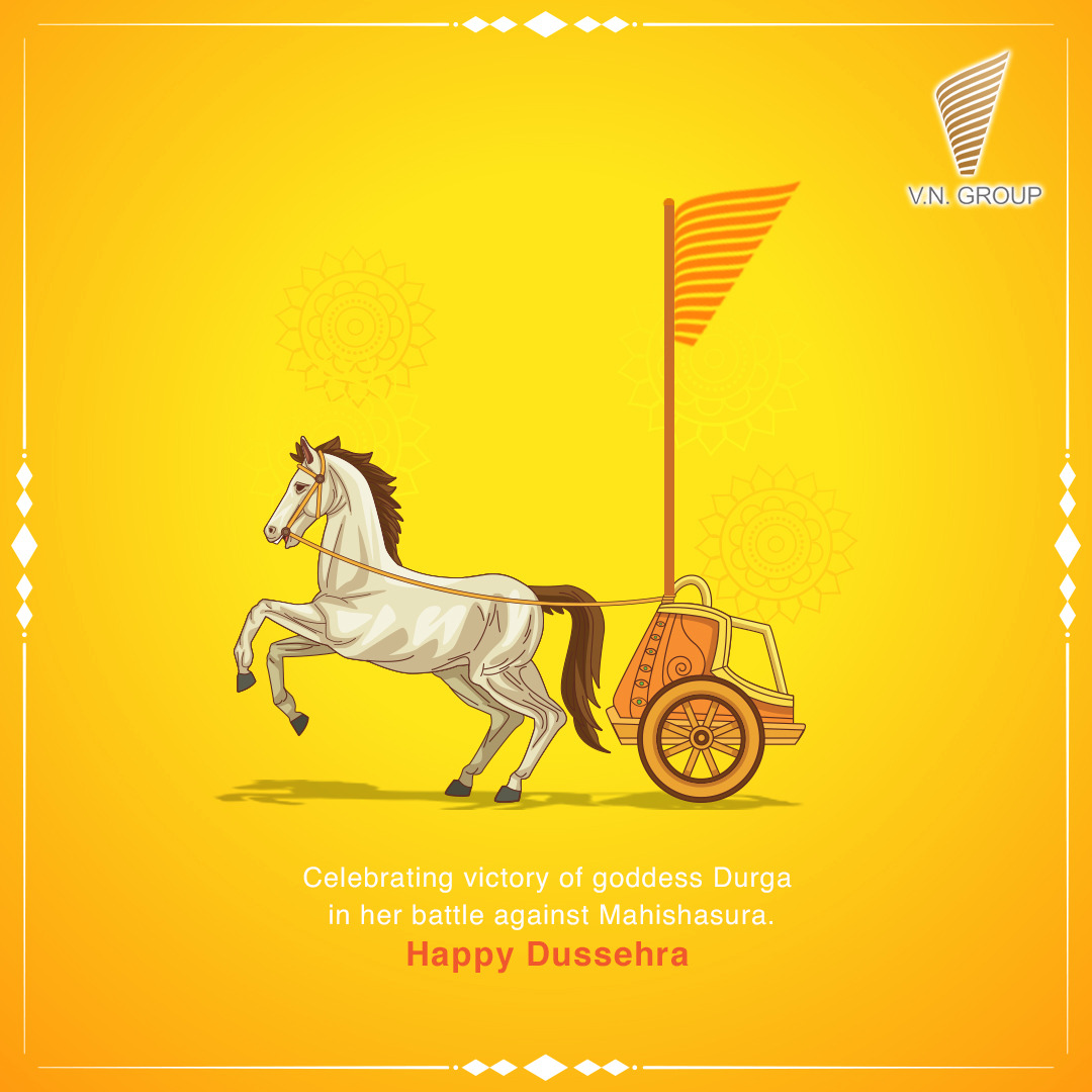 VNgroupIndia's tweet photo. Celebrating Victory Of Goddess Durga In Her Battle against Mahishasura. Happy Dussehra!! 
.
#dussehra #durgapuja #maadurga #navaratri #happydussehra #dasara #dussehracelebration #durgapooja #vngroup #realesatate #flatsforsale https://t.co/8ADEnZQmuk