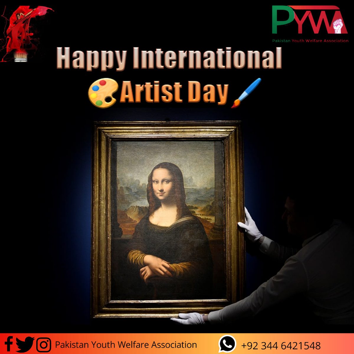 PYWA7's tweet photo. #Pakistan_Youth_Welfare_Association
#Lights_of_Hope
#25_October
#International_Artist_Day https://t.co/nHUe535ulu