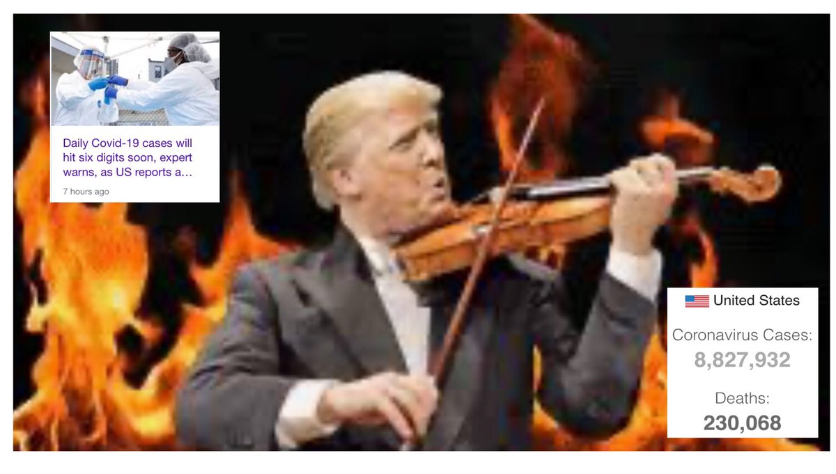mikepreister's tweet photo. #TrumpVirus #StopFiddling https://t.co/gYpO23FOnV