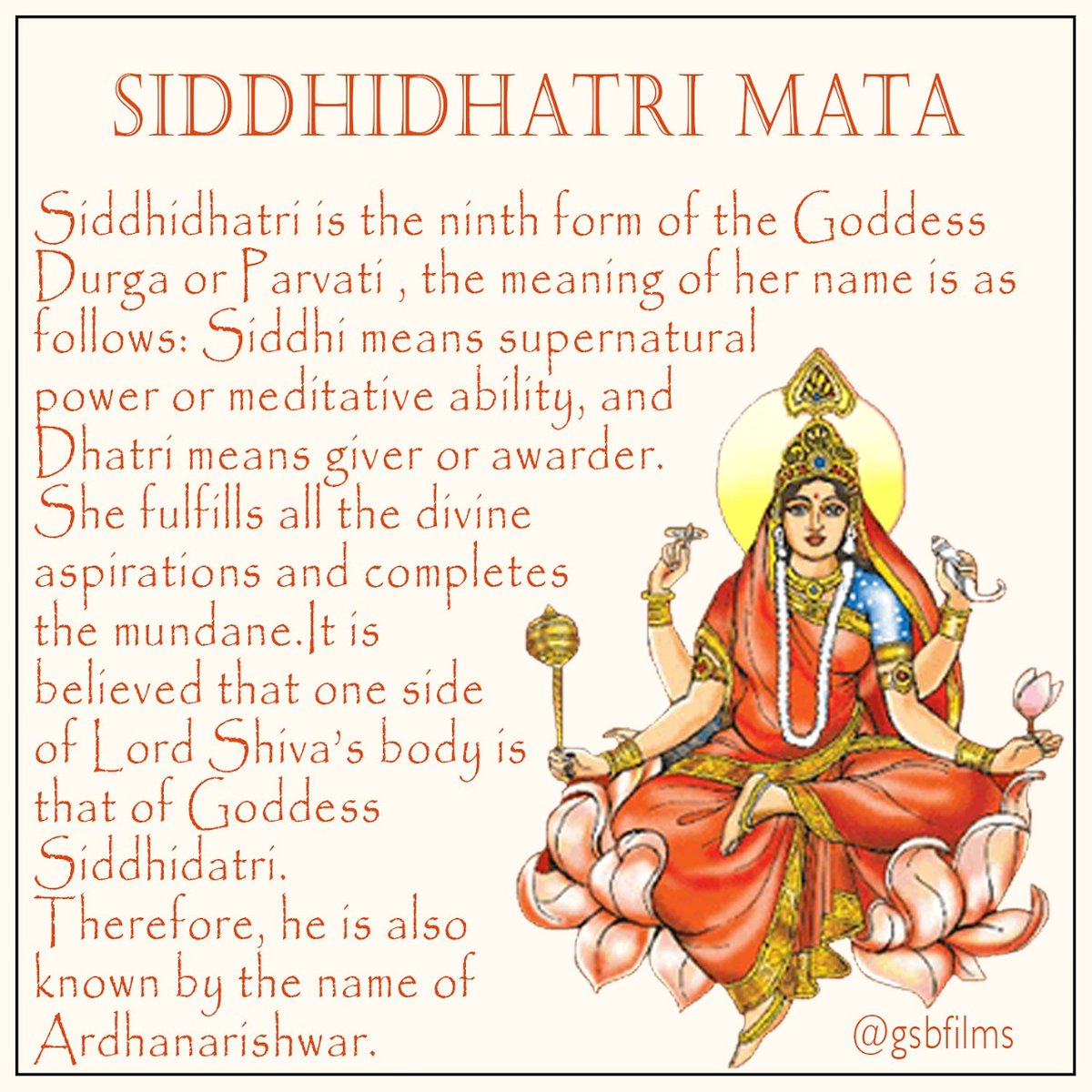 gsbfilms_'s tweet photo. Navratri 9th day!

#Navratri2020 https://t.co/hVG1TChYE7