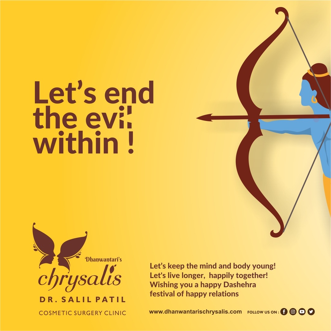 chrysalispune's tweet photo. Let's end
the evil
within

Let's keep the 
mind and body young
Let's live longer, 
happily together

Wishing you a 
Happy Dashehra
🌼🌸🤩☘️

#rediscoveryourself #happydashehra #festivalseason #bestwishes #celebration #indianfestivals https://t.co/eC4feTJR7X