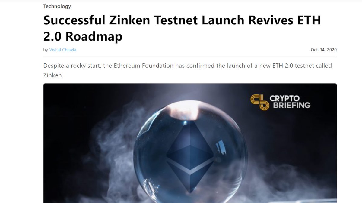 6  #ethereum 2.0 testnets nailed out, genesis announcement any day now.