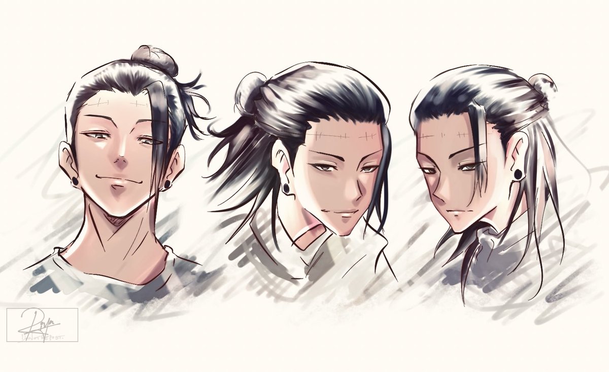 riyalise's tweet image. some of my coloured jujutsu kaisen art from this week