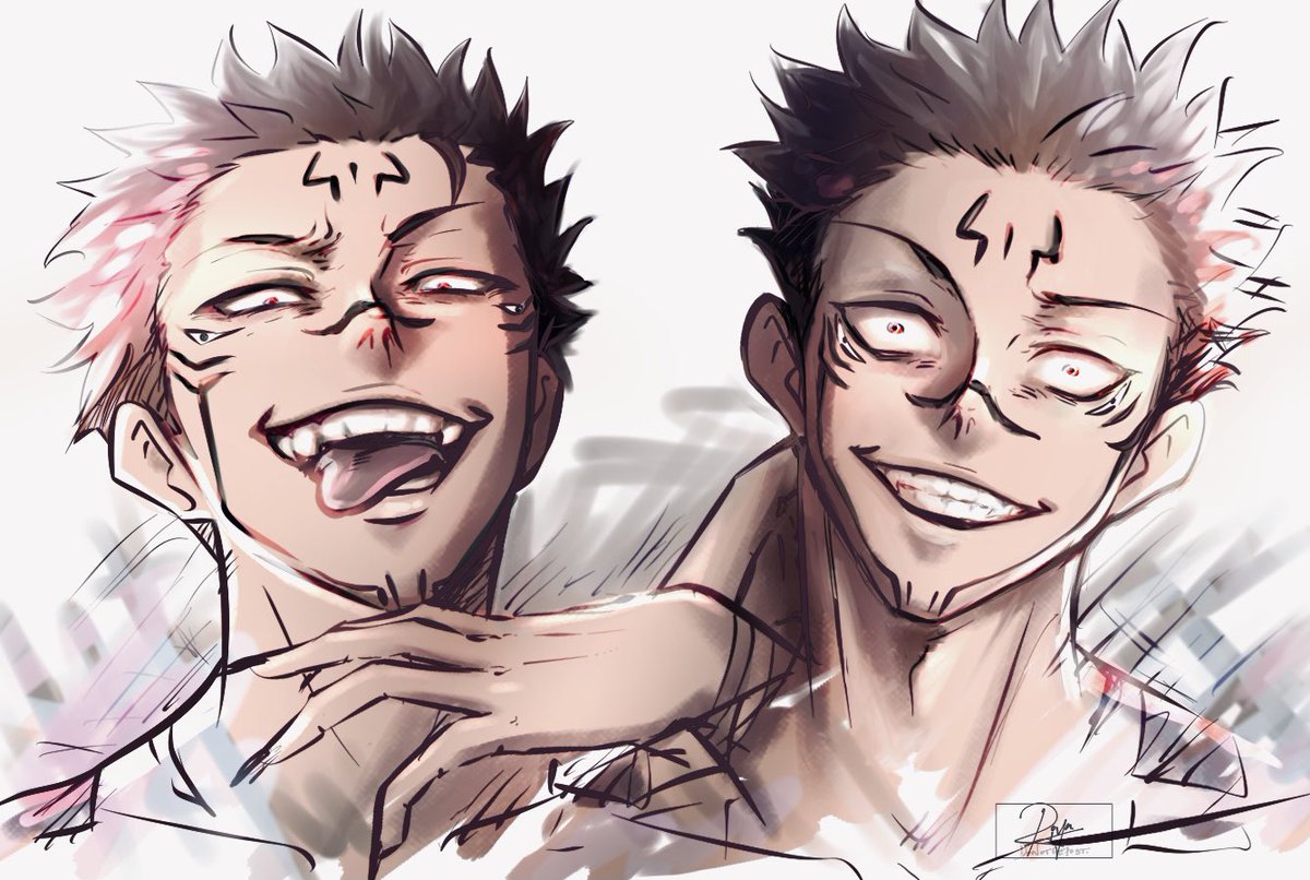 riyalise's tweet image. some of my coloured jujutsu kaisen art from this week