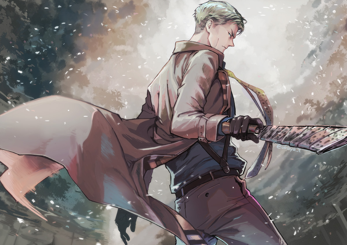 七海建人 「冬にはコート姿で戦ってほしい七海 」|岡谷のイラスト