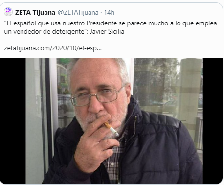 venceslav's tweet photo. El desprecio es una moneda que se cobra con despecho, como hoy lo hace Javier Sicilia. https://t.co/ejZnPO7Ql9