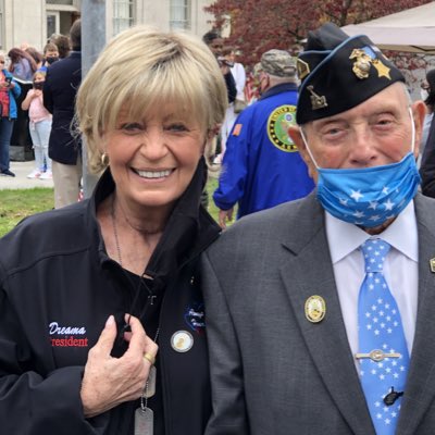 DreamaDenver's tweet photo. WWII Medal of Honor Recipient Woody Williams and yours truly. A red letter day with our Gold Star Families 🇺🇸#NewProfilePic https://t.co/5b9KM9d3Vy