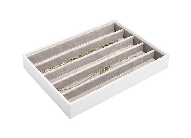 LIBRA: stackers jewelry storage. it's furniture for your jewelry. protects fine finishes, preserves quality, and makes picking accessories feel like shopping  https://www.containerstore.com/s/jewelry-storage/stackers-premium-jewelry-boxes-storage/white-classic-stackers-premium-stackable-jewelry-box/12d?productId=10035823
