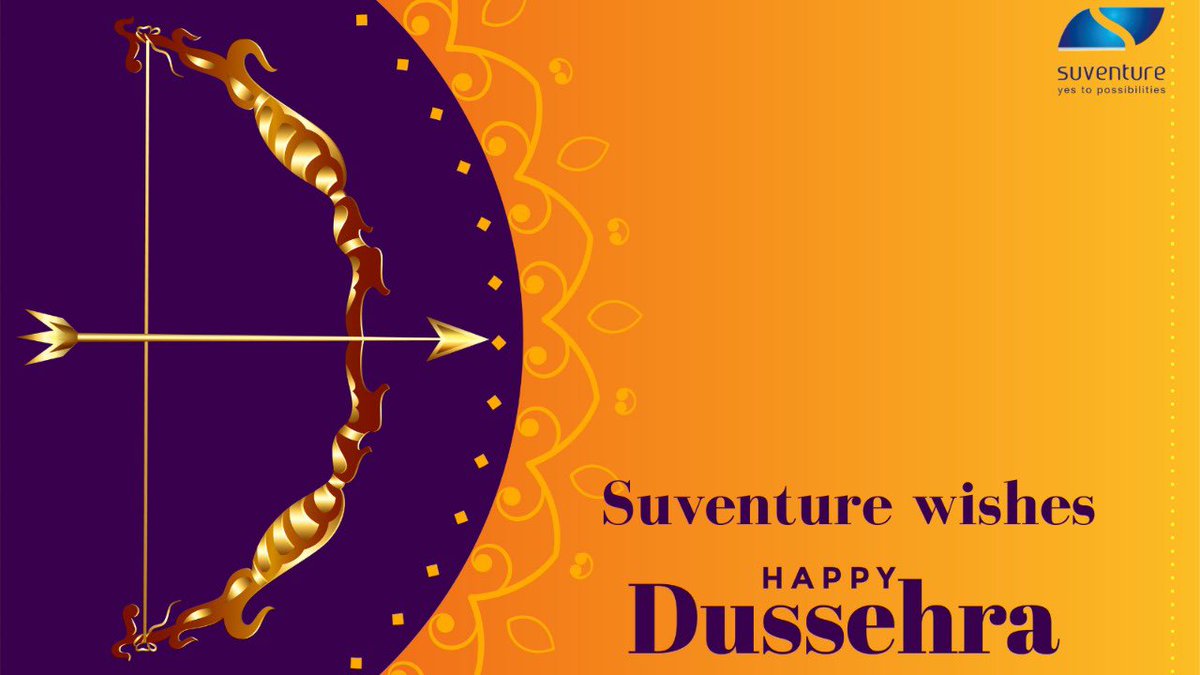 Suventure wishes HAPPY DUSSEHRA to everyone.
Let the #truth win and the #evil die.
Let the #hardwork bring #prosperity &amp; the #lethargy get destroyed in each self. 

#HappyDussehra #COVID19India