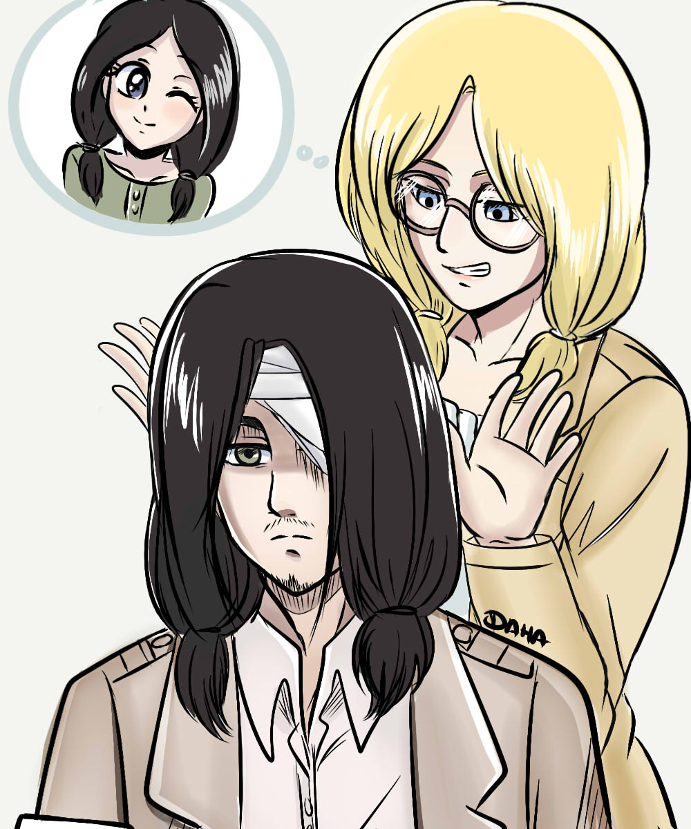 in memory of Mina
#AnnieLeonhart  #アニ・レオンハート   #MinaCarolina  
#ミーナ・カロライナ    #ErenJaeger #エレン・イェーガー        #アリエス #ShingekiNoKyojin