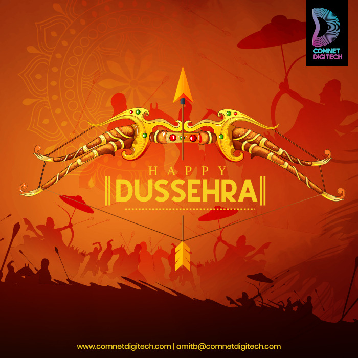 ComnetD's tweet image. This Dussehra, may the shackles of evil burn and your family be blessed with good health and fortune. 

Wishing you a Happy Dussehra!

#HappyDussehra #Dussehra2020 #ComnetDigiTech #DigiTech