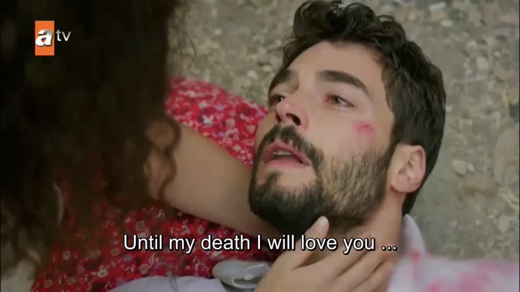 she spent the whole episode trying to save him and now he’s dying in her arms I DON’T WANNA DO THIS ANYMORE I DON’T  #Hercai  #ReyMir