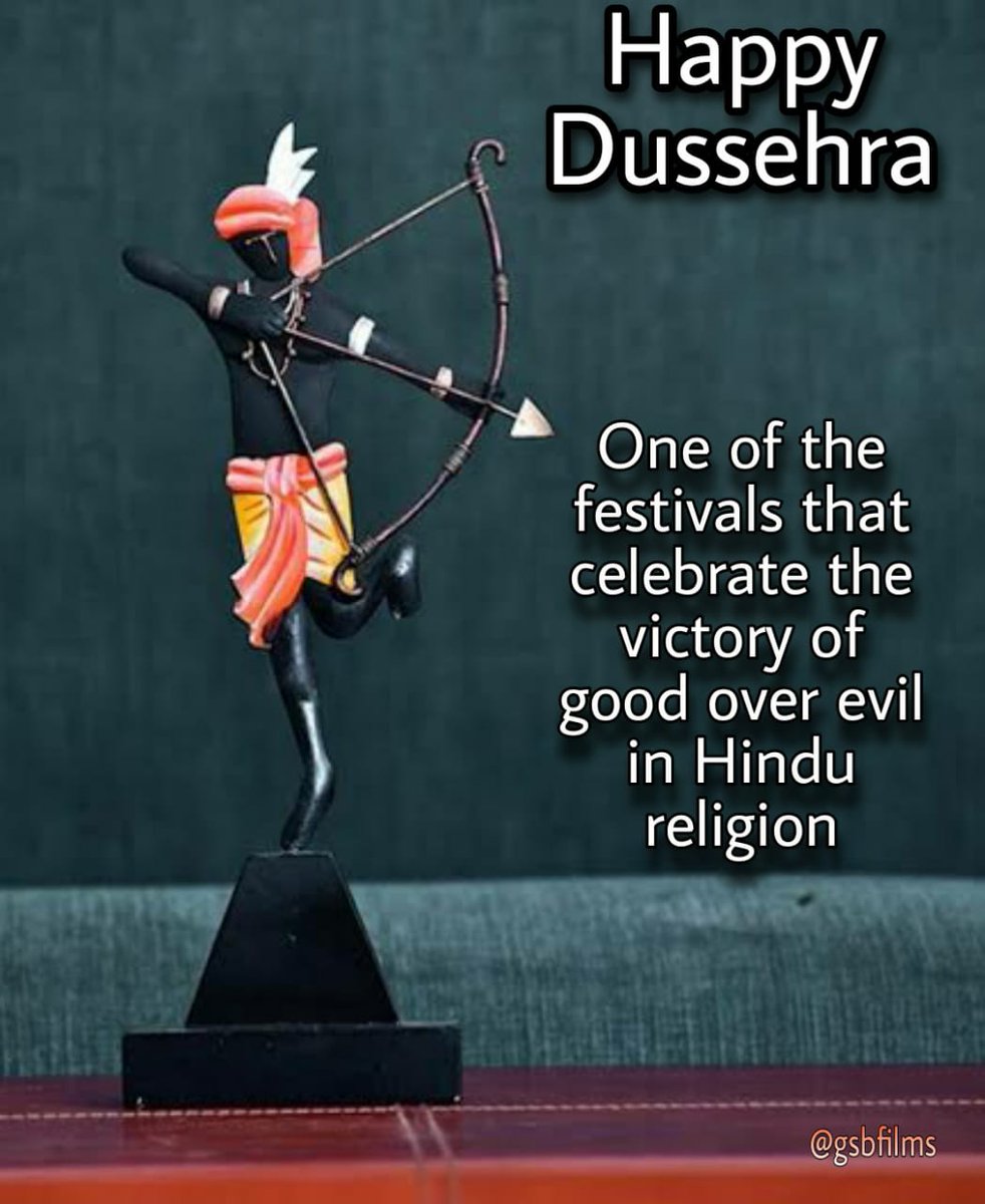 gsbfilms_'s tweet photo. Happy Dussehra!

#HappyDussehra #happydussehra2020 #Vijayadashami #श्रीराम  #gsbfilms https://t.co/eODIxtiLJC