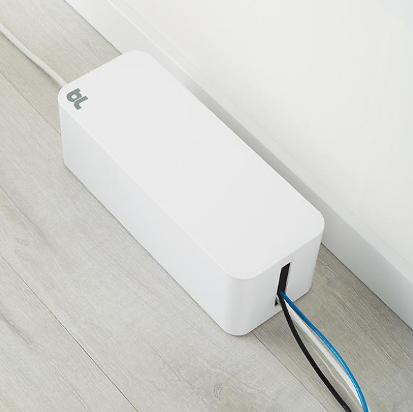 AQUARIUS: bluelounge cable box. a place to cram the disaster of cords under your desk so you can perpetuate the streamlined chill aesthetic without having to do any actual cable management  https://www.containerstore.com/s/office/cable-management/bluelounge-cablebox/12d?productId=10028020