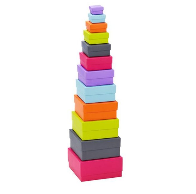 PISCES: colorblock nested boxes. why do you even need these? you'll probably think of a way to make these into a thoughtful and creative gift contianer for virgo who will repurpose them, which is the true gift. you get it.  https://www.containerstore.com/s/gift-packaging/gift-boxes/colorblock-nested-boxes/12d?productId=10033305