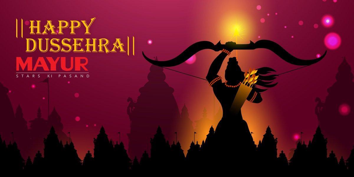 mayurfabrics's tweet photo. Here's wishing you and your family a lifetime of victories over the forces of darkness. A very Happy Dussehra from all of us at Mayur!

#Mayur #Dussehra https://t.co/dB0Bh8MuHP