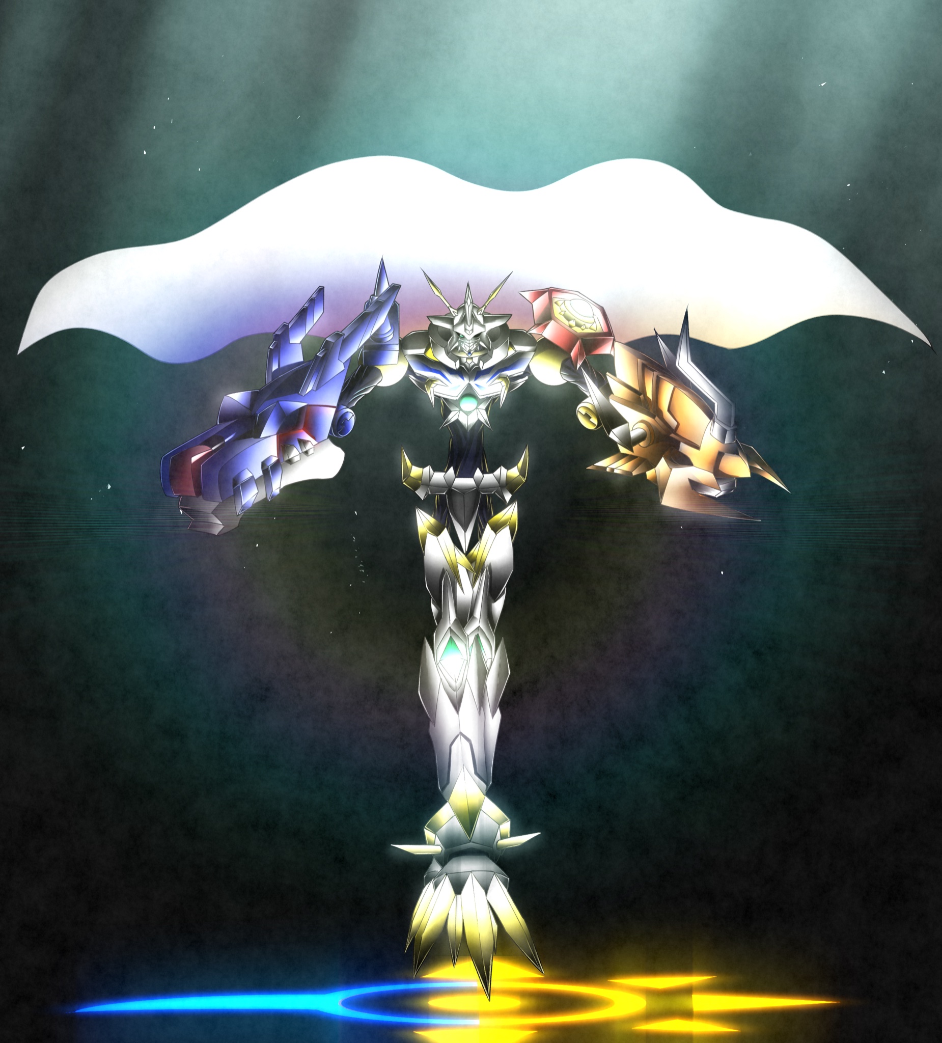 遊戯王　デジモンアドベンチャー オメガモンX抗体 同人プレイマット 遊戯王 デジモンアドベンチャー オメガモンX抗体 同人プレイ