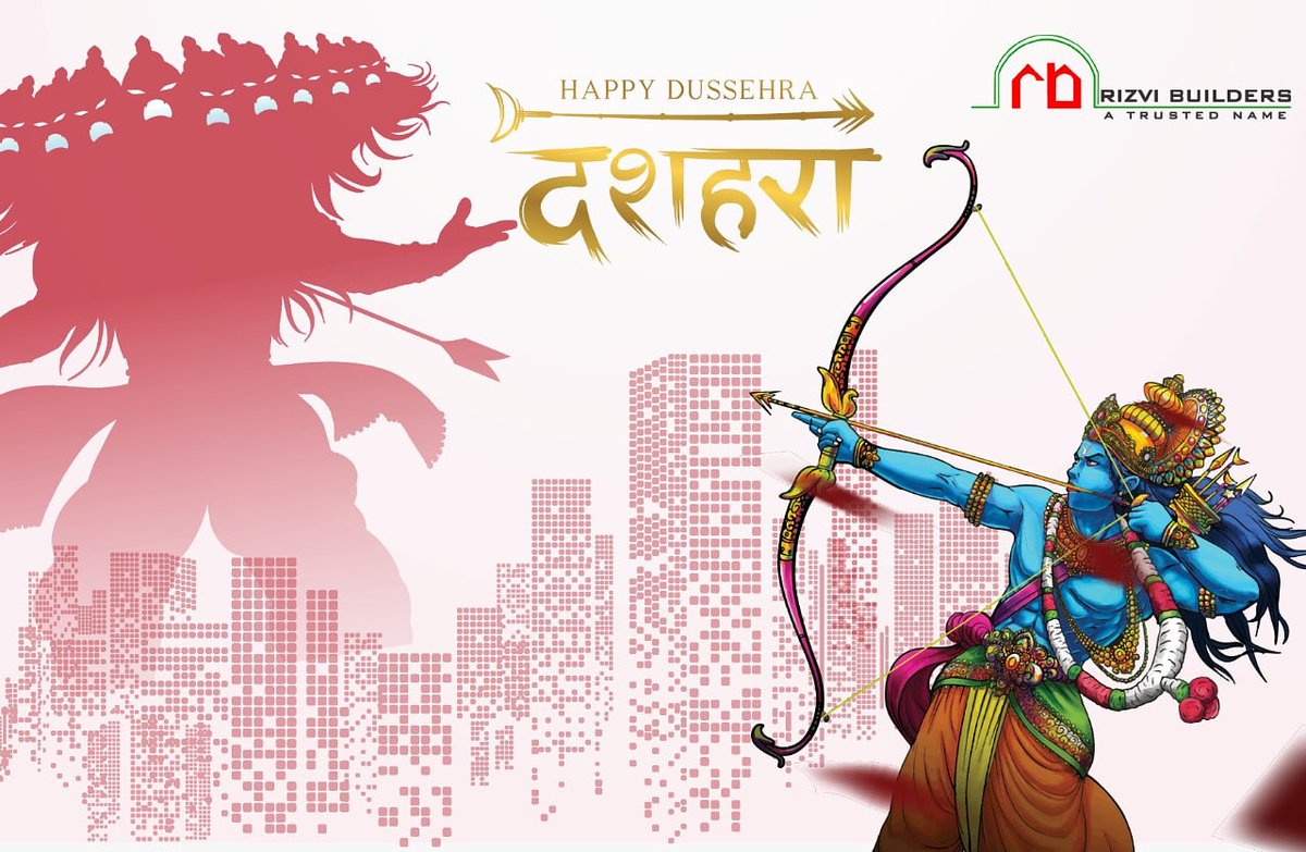BuildersRizvi's tweet photo. May this victory of good over evil inspire you towards your own Victories.

Rizvi Builders wishes you a very #HappyDussehra.

#RizviBuilders #RealEstate #RealEstateInvestors #Cedar #Utopia #RizviCedar #RizviUtopia #Luxury #LuxuryLifestyle #Comfort #LuxuryHomes #LuxuryInteriors https://t.co/HUQ9hELzJE