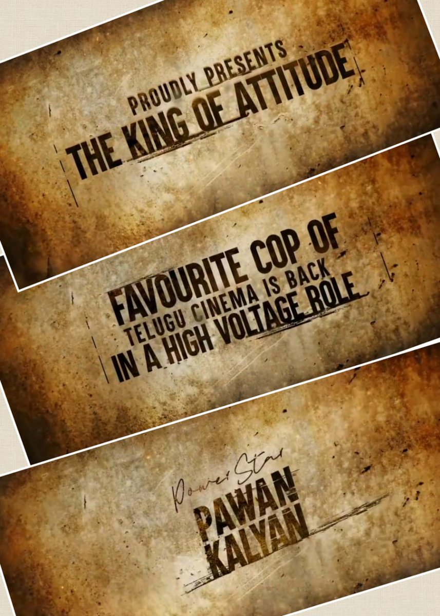 #TheKingOfAttitude is back in a high voltage role 😎💥🔥

<a href="/PawanKalyan/">Pawan Kalyan</a>
