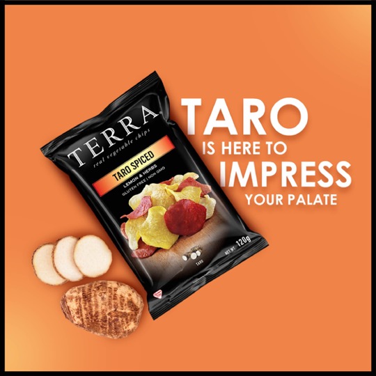 EmiratesSF's tweet photo. Introducing Terra Taro Spiced in lemon and herbs flavor. The latest new addition to our delicious Terra family. Indulge in its intriguing flavor and relish the great taste.
#TerraChips #VegetableChips #GlutenFree #SnackSmart #SnackingGood #RealVegetableChips #EmiratesSnackFoods https://t.co/rlkeaWENft