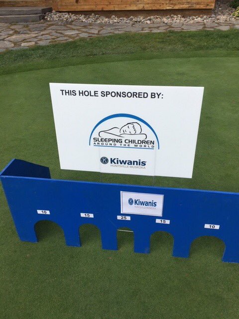 Sleeping Children is a small charity with zero marketing budget but we're often surprised &amp; delighted by the creative ways our supporters promote us. This photo was send to us by one of our volunteers who spied this at the North Granite Ridge golf course. Thanks for your support!