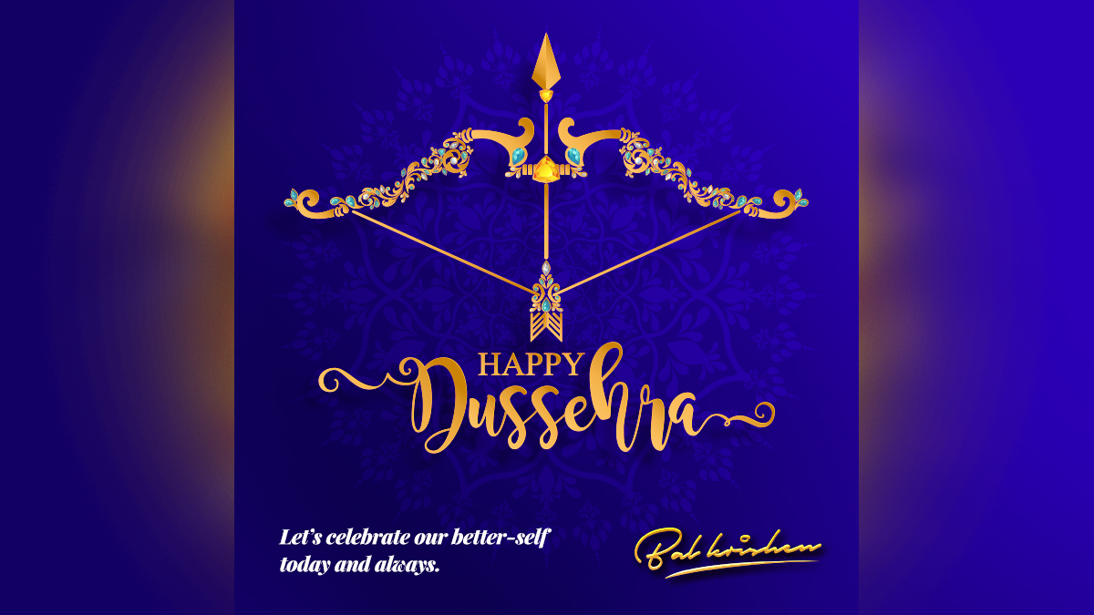 BKrishen's tweet photo. It is just not about “Good over Evil” Dussehra is also about accomplishing the fact that “What’s good can be better” 
This Dussehra lets burn down every thought that doubts our potential of winning our goals. 

#HappyDussehra to all, may the sense of doing better each day prevail https://t.co/vbY9NLKPsS