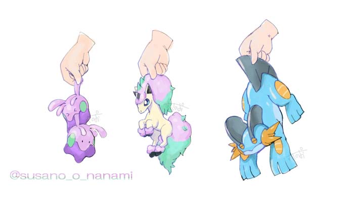 ポケモン「ポケモン つまみたい その2

#Pokemon #ヌメラ #ガラルポニータ #」|すさノお@イラストとゲームとポケモンのイラスト