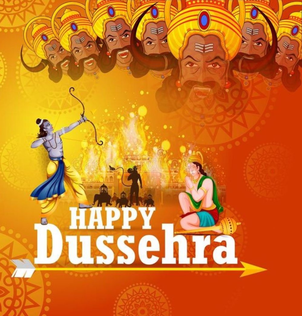 Wishing you and your family a very #happydussehra2020
May this dussehra burns all your worries with Ravana and bring you and your family loads of happiness 🤗☺️
जय श्री राम 🙏#HappyDussehra #Vijayadashami2020