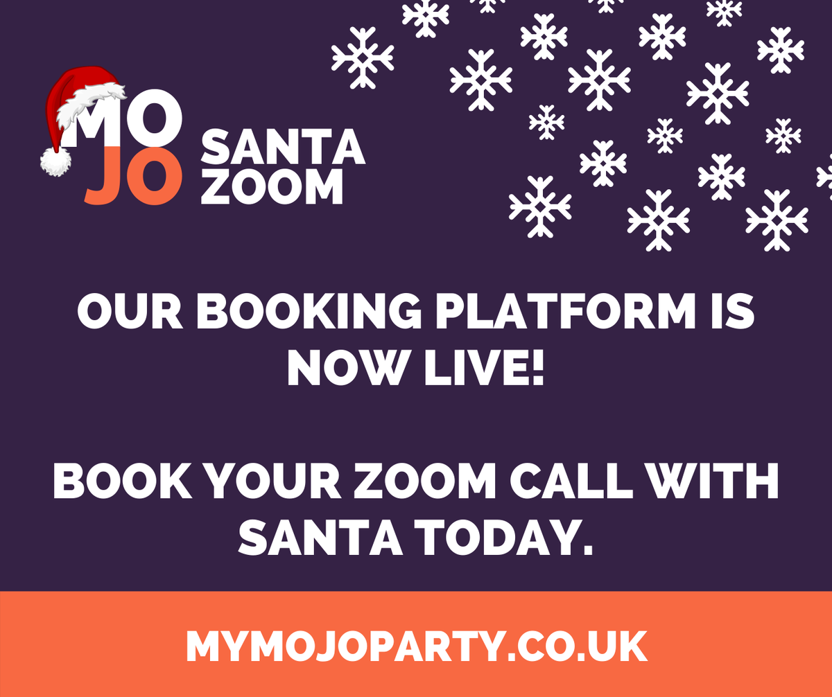 mojocommunityne's tweet photo. π
SANTA ZOOM CALLS π
Today we are excited to announce our NEW online booking platform available for our Santa Zoom Calls running throughout December.
π Book Now - https://t.co/LWtWJjgJul
#SantaZoom #Santa #Christmas #christmasshopping #Online #Northumberland https://t.co/EIkCrD7oKl