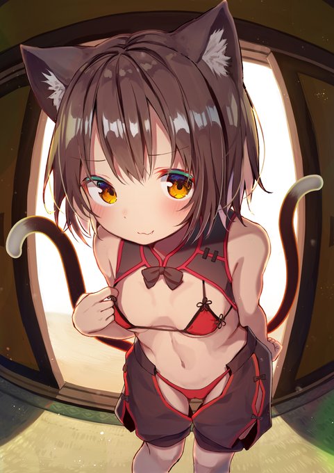 [R-18] 橙ちゃんが誘惑してくるので困ってます #誘惑してきますシリーズ #東方 #橙 https://t.co/9QKU8Uz3AF 