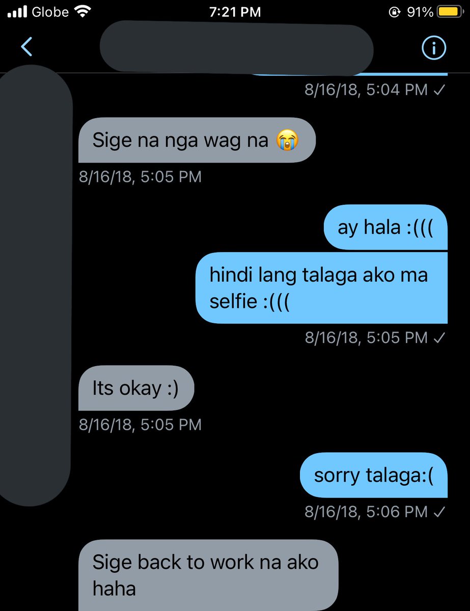 P would also often ask for selfies. At naging instinct ko na sendan siya kasi nung mga panahon na ‘to pakiramdam ko may boyfriend ako.