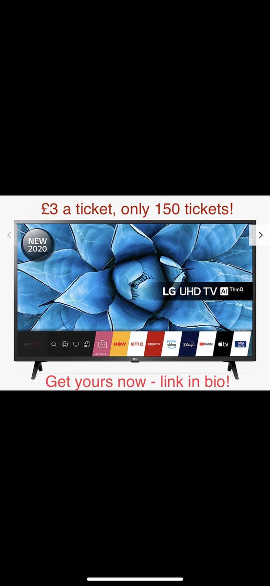 EasywinningL's tweet photo. Our latest comp has just been added to the list! £3 for a TV? Happy Sunday 😅 https://t.co/ieGEqn1r5R 🤞 https://t.co/38rA0QAPU5